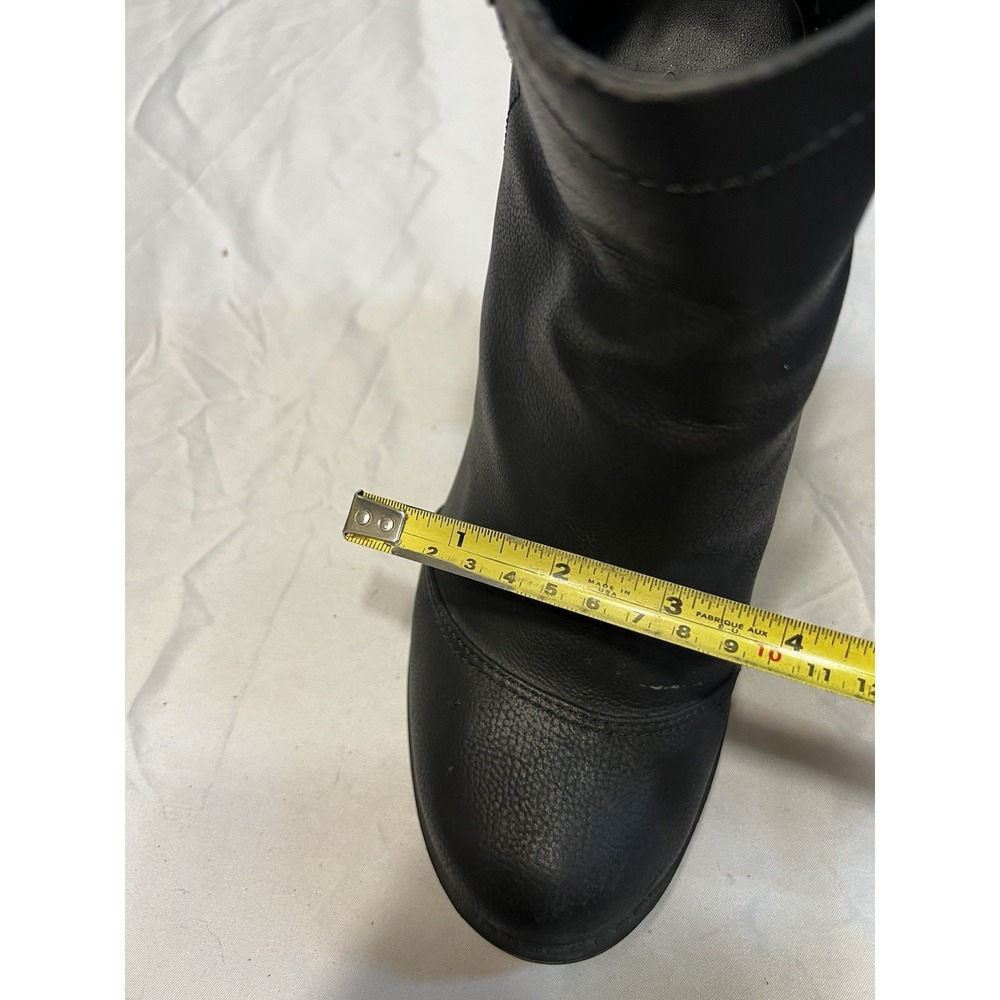 Levis Womens Black Ankle Boots Block Heel Lug Sole‎ Back Zip 52797801A 8.5 - Picture 14 of 15